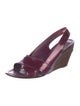 Louis Vuitton Patent Leather Cutout Accent Slingback Sandals
