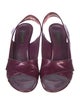 Louis Vuitton Patent Leather Cutout Accent Slingback Sandals