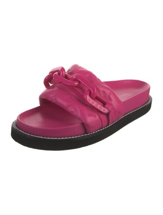 Louis Vuitton LV Monogram Leather Slides