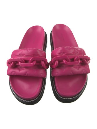 Louis Vuitton LV Monogram Leather Slides