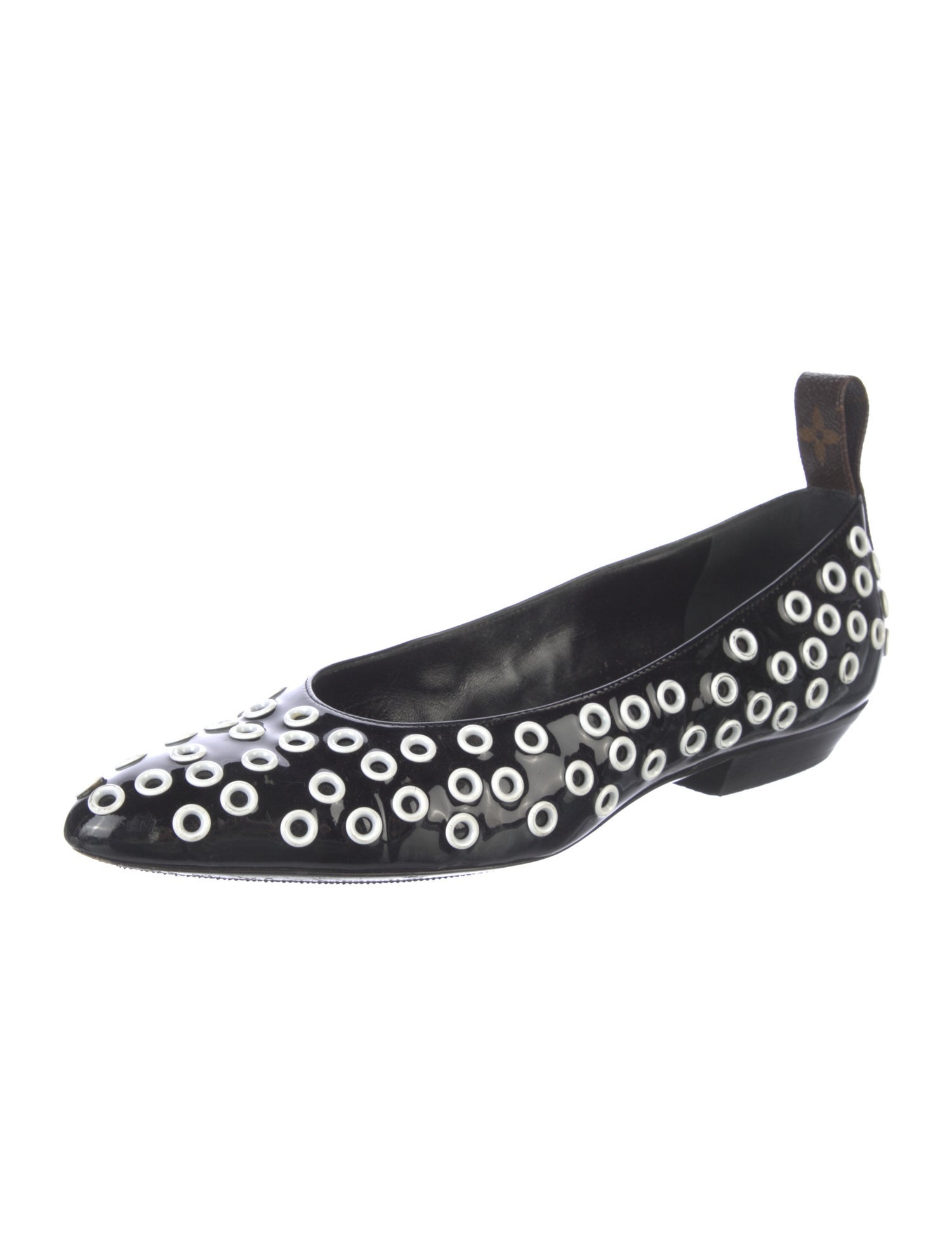 Louis Vuitton Patent Leather Patterned Ballet Flats