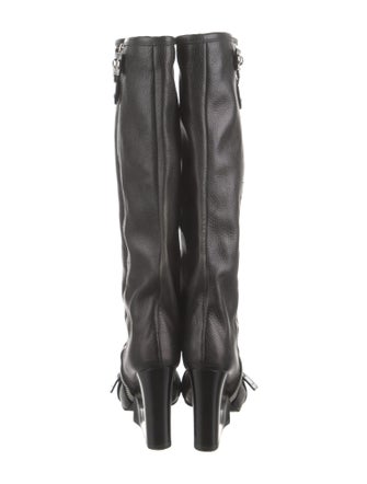 Louis Vuitton Monogram Pattern Leather Boots