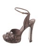 Louis Vuitton Snakeskin Animal Print Sandals