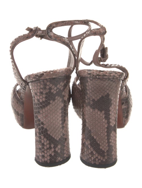 Louis Vuitton Snakeskin Animal Print Sandals