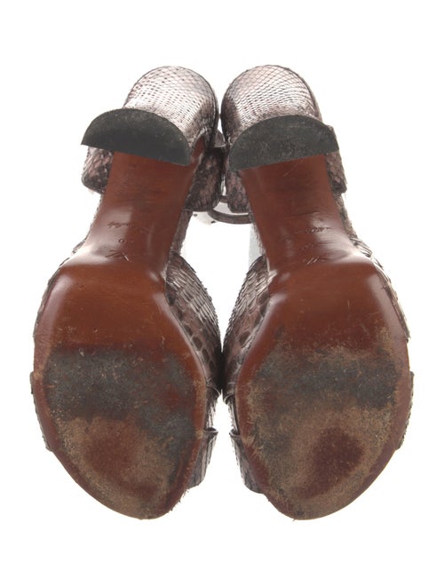 Louis Vuitton Snakeskin Animal Print Sandals