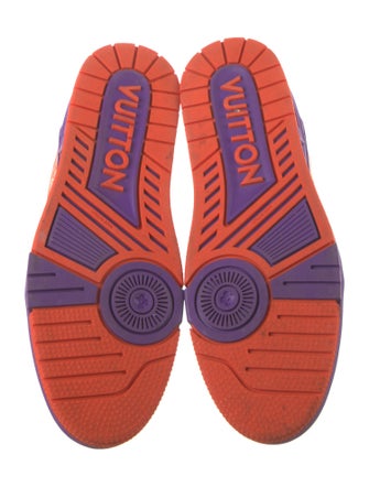 Louis Vuitton Leather Colorblock Pattern Sneakers