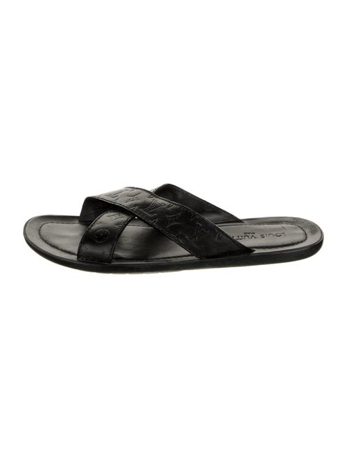 Louis Vuitton LV Monogram Leather Slides