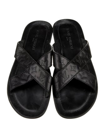 Louis Vuitton LV Monogram Leather Slides