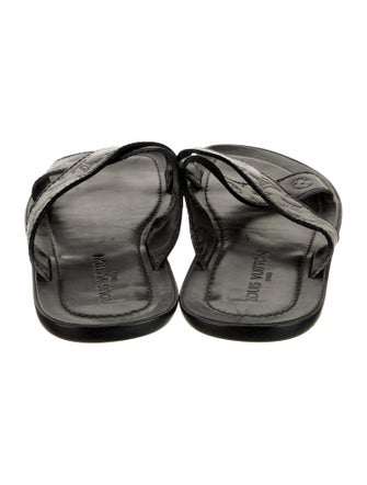 Louis Vuitton LV Monogram Leather Slides