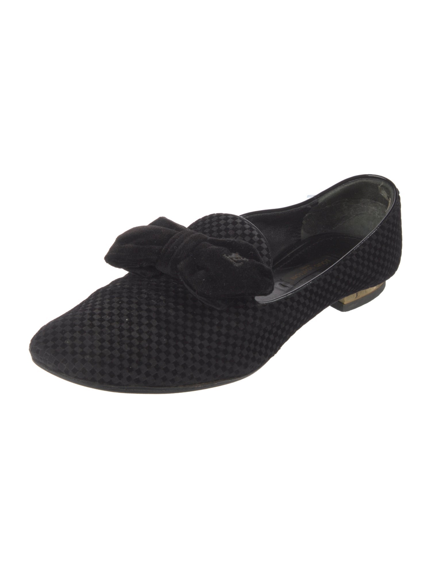 Louis Vuitton Velvet Bow Accents Loafers