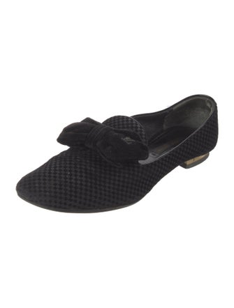 Louis Vuitton Velvet Bow Accents Loafers