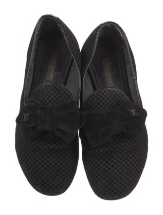 Louis Vuitton Velvet Bow Accents Loafers