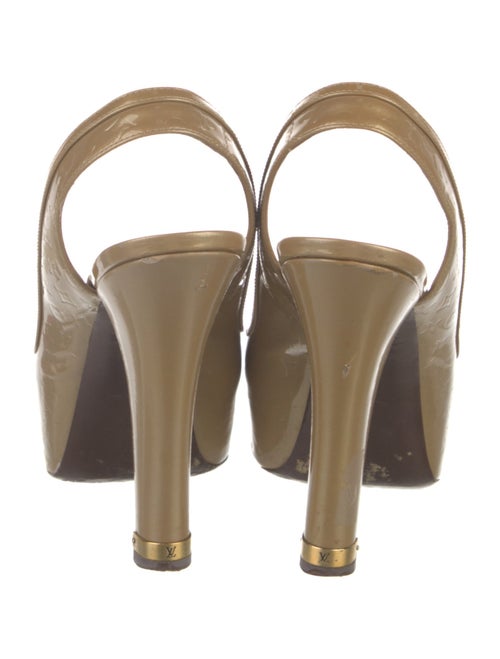 Louis Vuitton LV Monogram Patent Leather Slingback Pumps