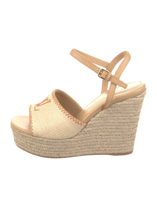 Louis Vuitton Raffia Whipstitch Trim Espadrilles