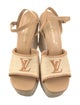 Louis Vuitton Raffia Whipstitch Trim Espadrilles