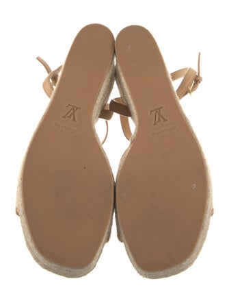 Louis Vuitton Raffia Whipstitch Trim Espadrilles