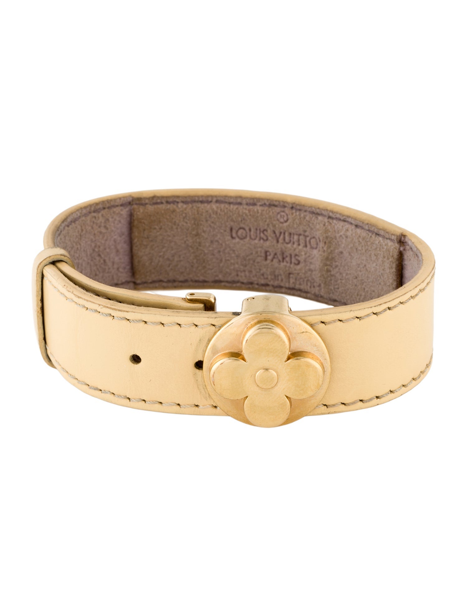 Louis Vuitton Leather Epi Wish Monogram Bangle Bracelet