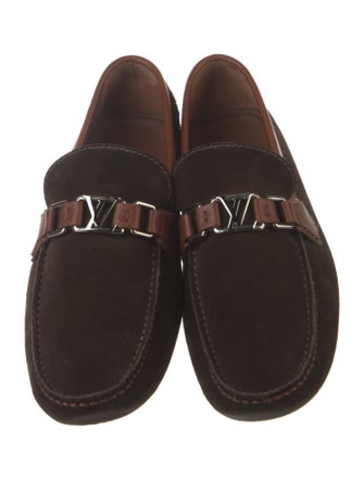 Louis Vuitton Signature Logo Suede Drivers