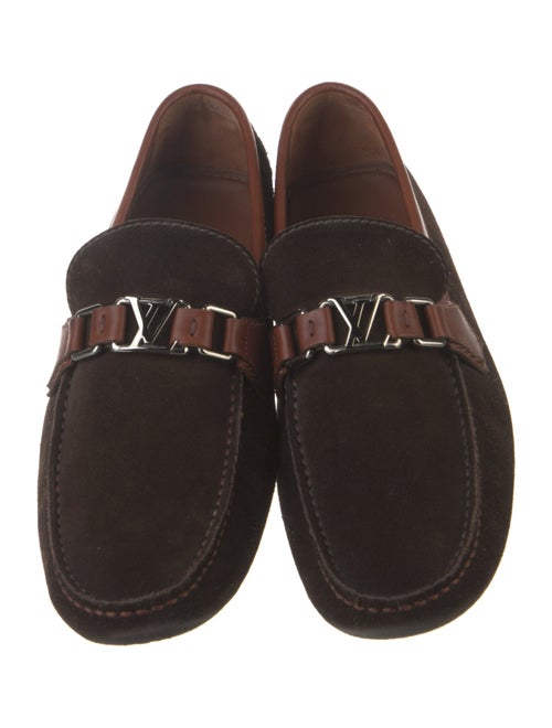Louis Vuitton Signature Logo Suede Drivers