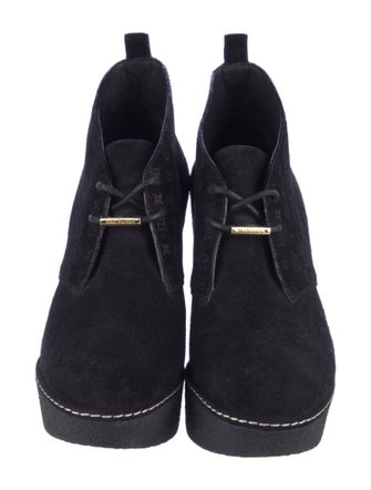 Louis Vuitton LV Monogram Suede Lace-Up Boots
