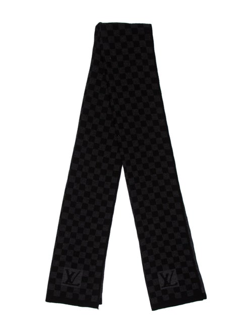 Louis Vuitton Wool Damier Graphite Pattern Scarf
