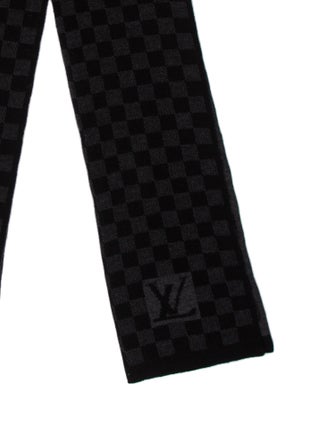 Louis Vuitton Wool Damier Graphite Pattern Scarf