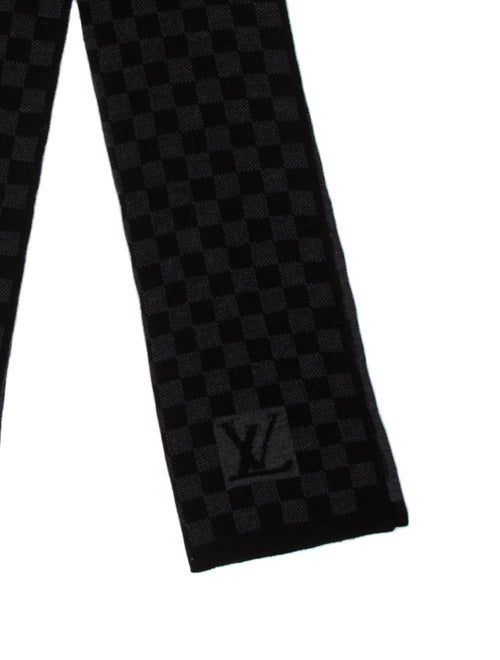 Louis Vuitton Wool Damier Graphite Pattern Scarf