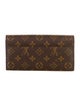 Louis Vuitton LV Monogram Coated Canvas Sarah Wallet