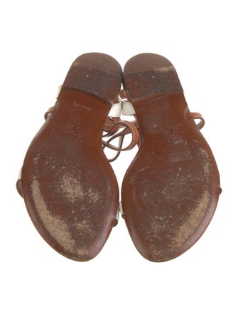 Louis Vuitton LV Monogram Leather T-Strap Sandals