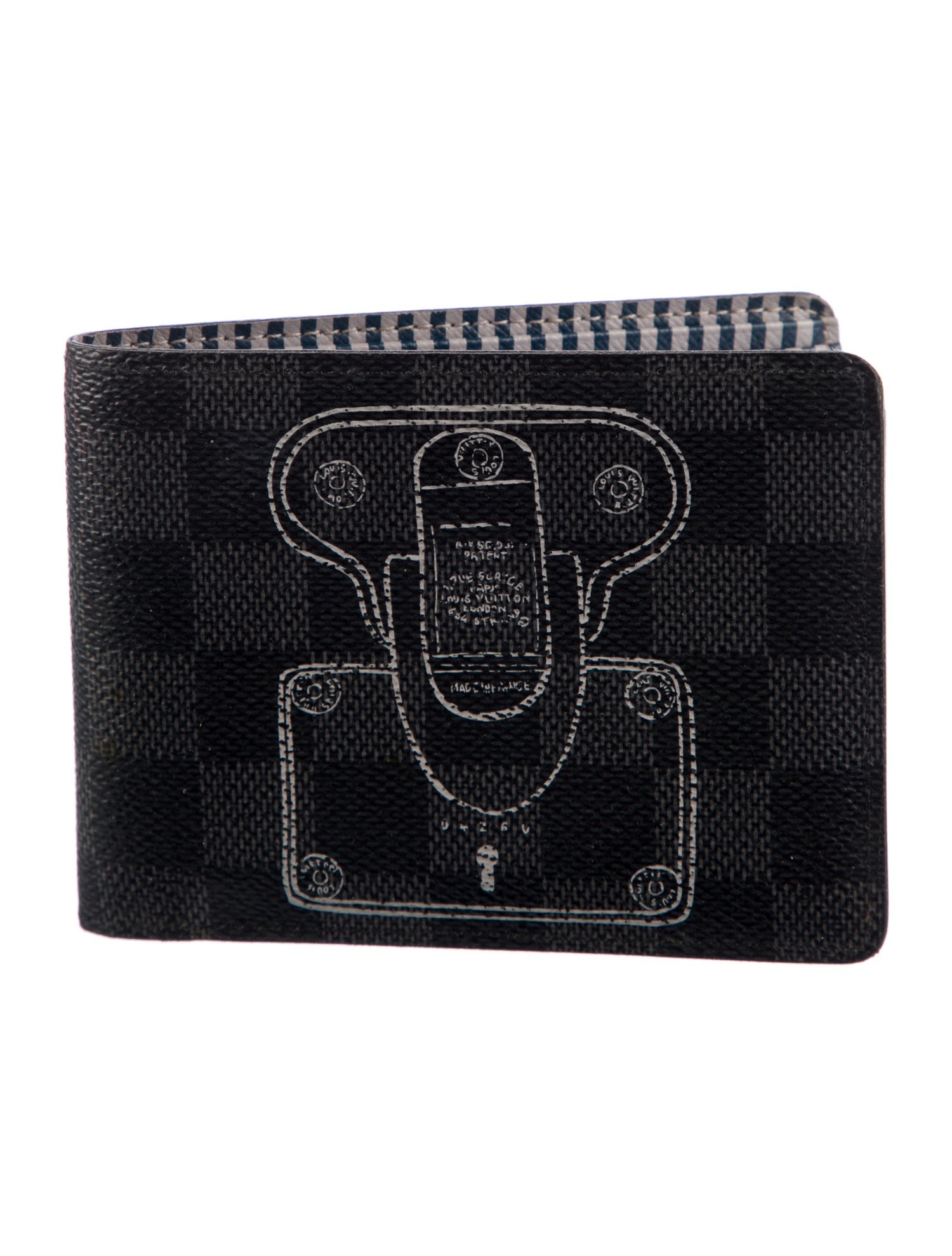 Louis Vuitton 2013 Damier Graphite Pattern Multiple Wallet