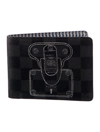 Louis Vuitton 2013 Damier Graphite Pattern Multiple Wallet