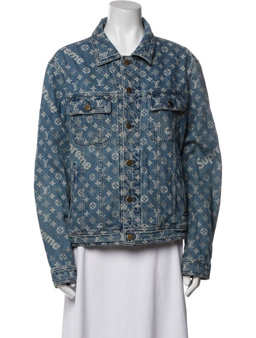 Louis Vuitton x Supreme 2017 LV Monogram Trucker Jacket