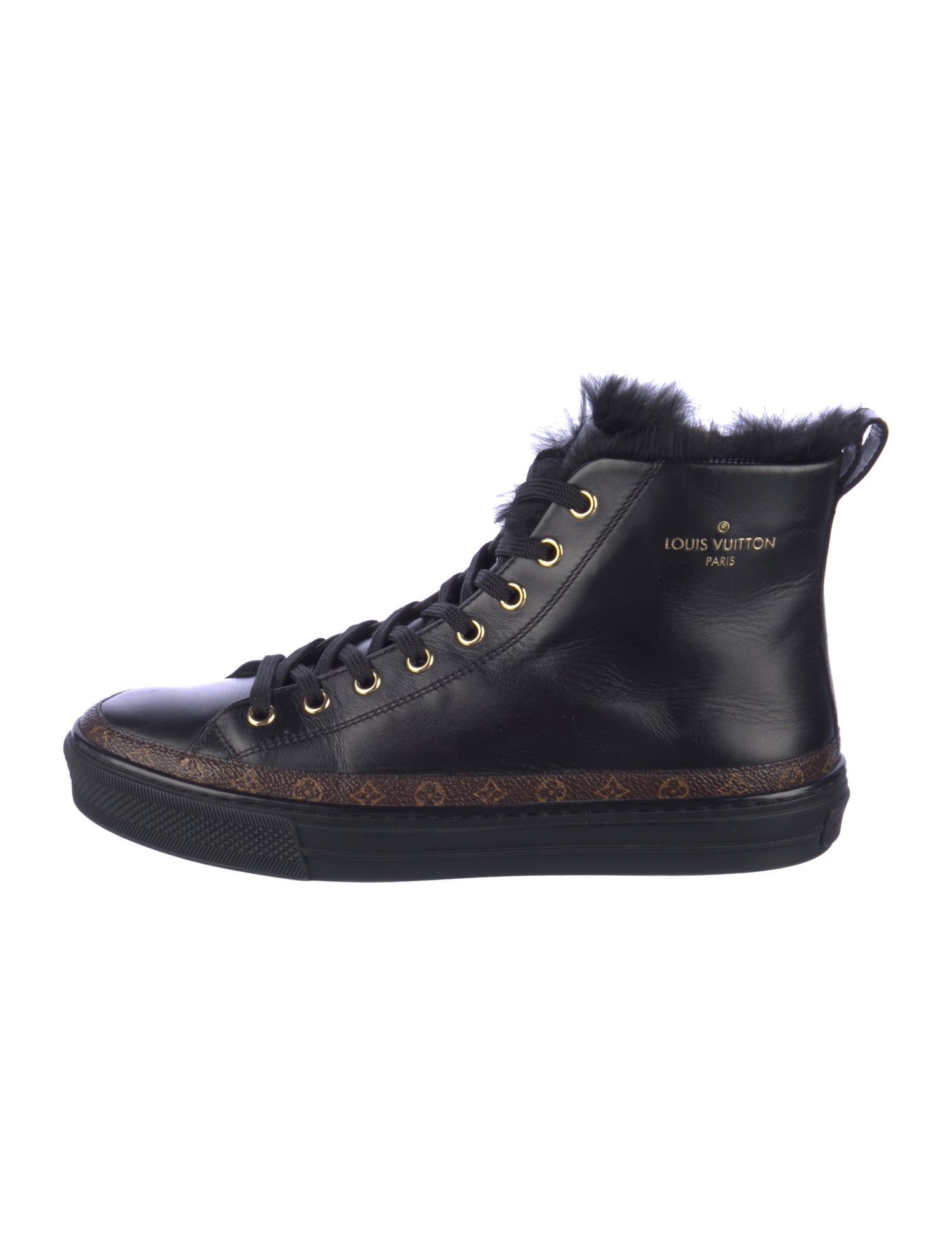 Louis Vuitton LV Monogram Leather Lace-Up Boots