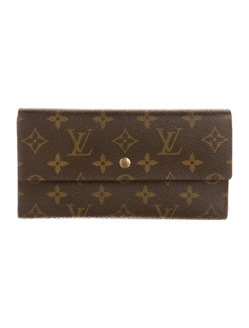 Louis Vuitton LV Monogram Coated Canvas Sarah Wallet