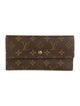 Louis Vuitton LV Monogram Coated Canvas Sarah Wallet