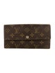 Louis Vuitton Monogram Pattern Coated Canvas Sarah Wallet