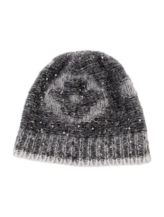 Louis Vuitton Mohair Monogram Glitter Sunset Beanie