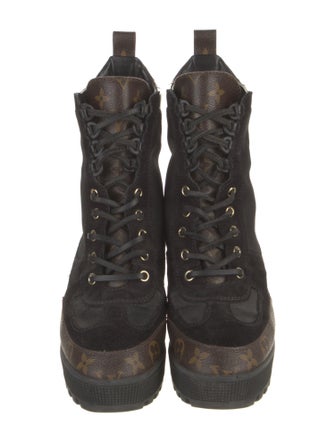 Louis Vuitton Laureate LV Monogram Combat Boots