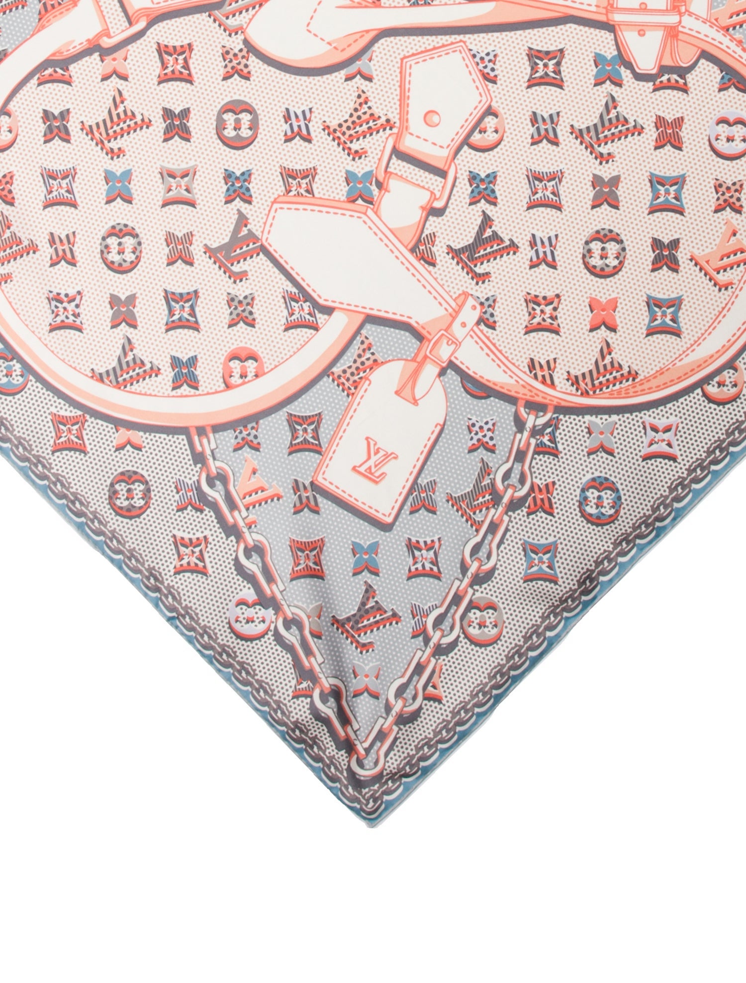 Louis Vuitton Pop Monogram Silk Square Scarf Silk Scarf