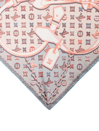 Louis Vuitton Pop Monogram Silk Square Scarf Silk Scarf
