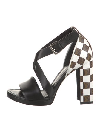 Louis Vuitton LV Monogram Leather Slingback Sandals