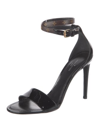 Louis Vuitton Monogram Pattern Patent Leather Sandals
