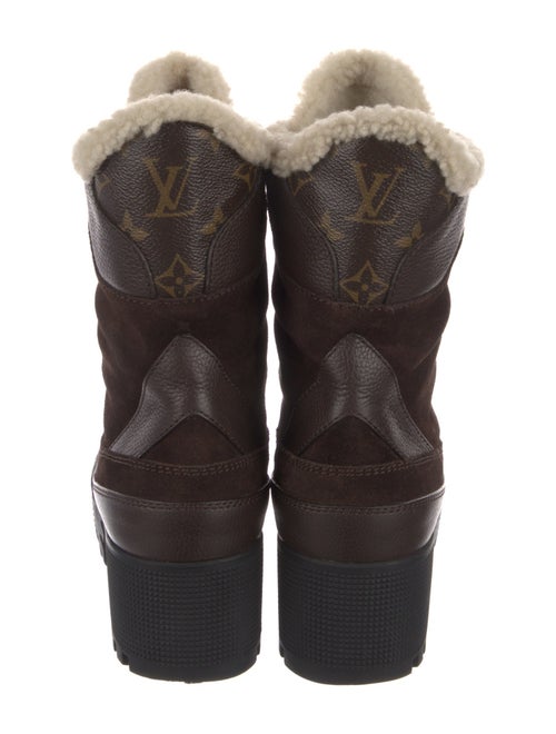 Louis Vuitton LV Monogram Suede Combat Boots