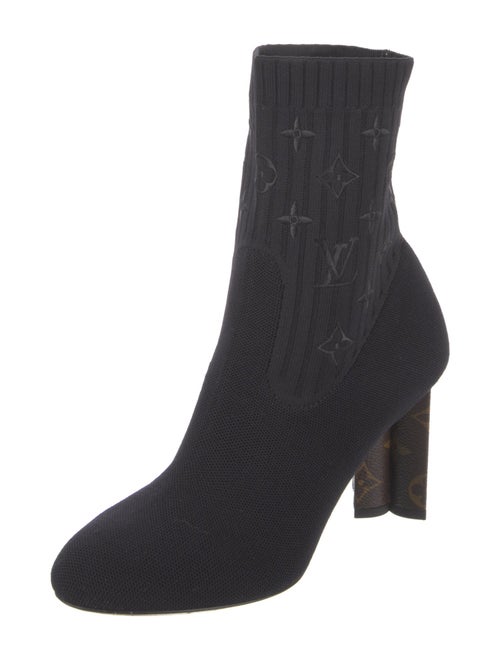 Louis Vuitton LV Monogram Embroidered Accent Sock Boots