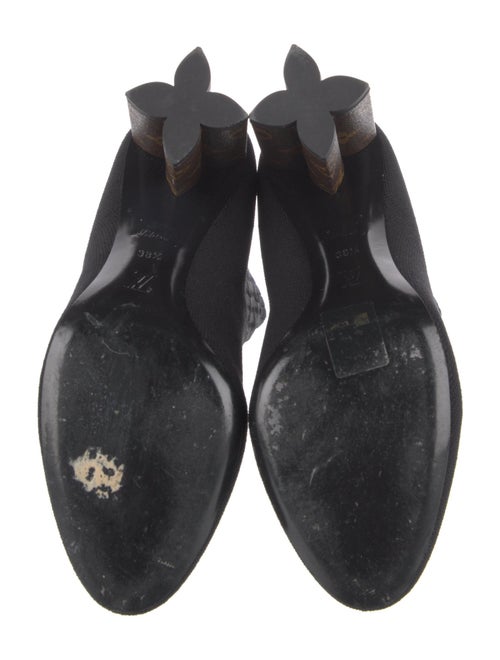 Louis Vuitton LV Monogram Embroidered Accent Sock Boots