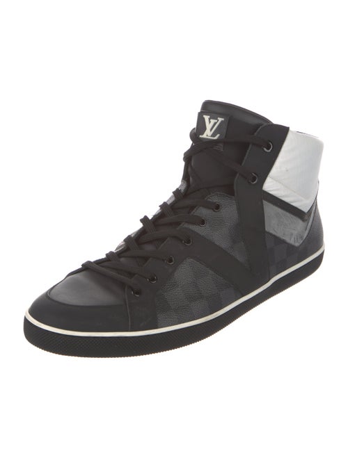 Louis Vuitton Damier Graphite Pattern Leather Trim Embellishment Sneakers