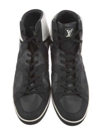 Louis Vuitton Damier Graphite Pattern Leather Trim Embellishment Sneakers