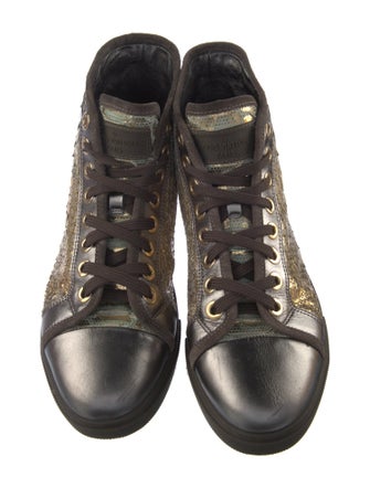 Louis Vuitton Leather Printed Sneakers