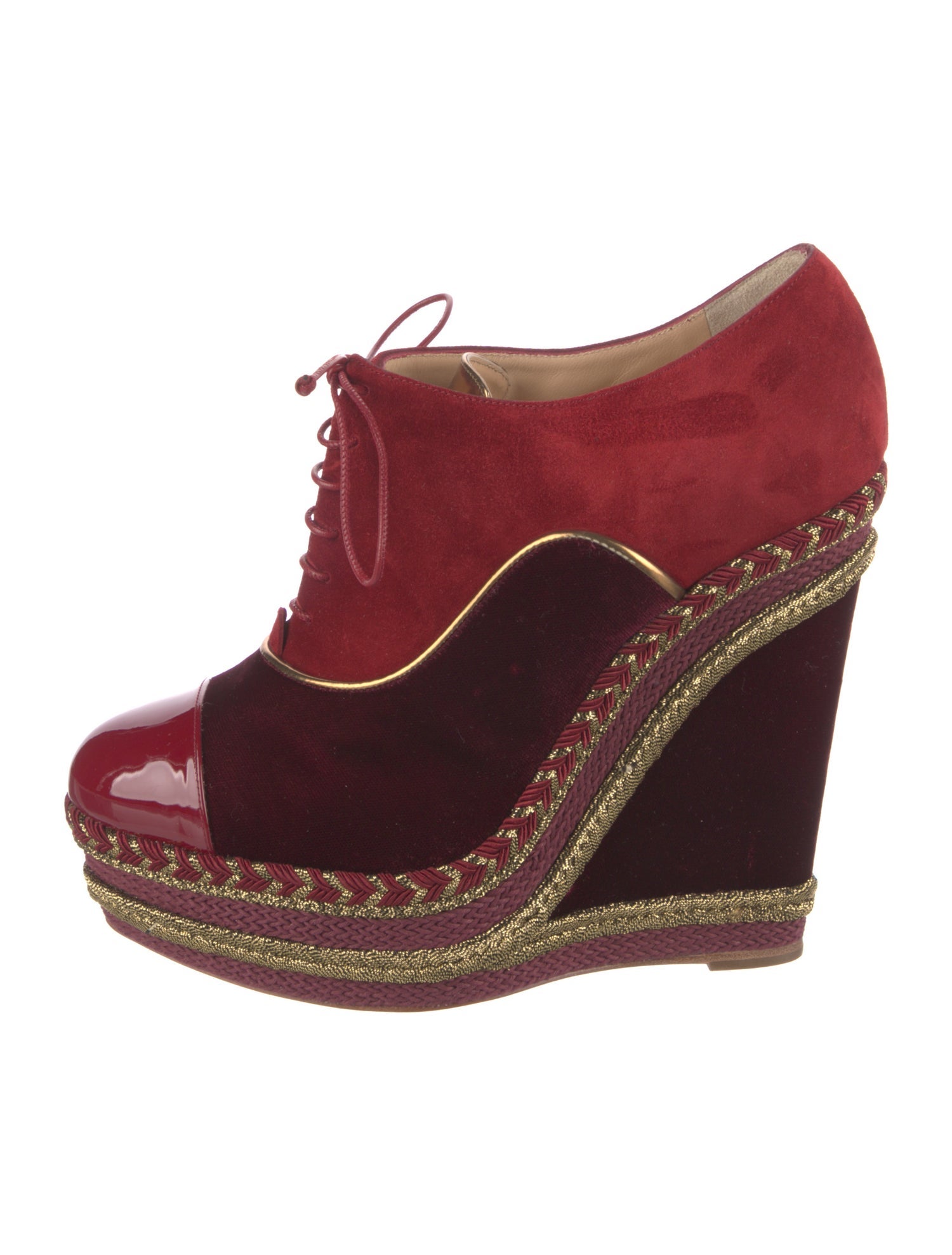 Louis Vuitton Suede Colorblock Pattern Pumps