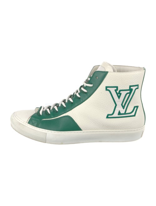 Louis Vuitton Leather Colorblock Pattern Sneakers